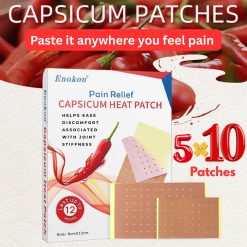 Set of 10 Upto 12-Hours Pain Relief Capsicum Heat Patch (50 Patches)