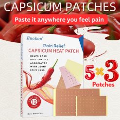 Set of 3 Upto 12-Hours Pain Relief Capsicum Heat Patch (15 Patches)