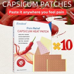 Set of 10 Upto 12-Hours Pain Relief Capsicum Heat Patch (50 Patches)